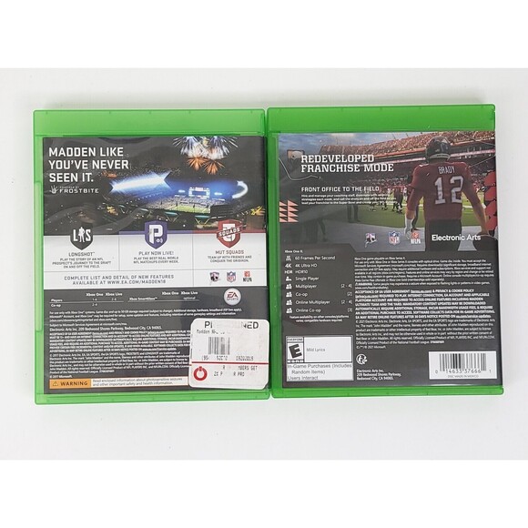 Madden 22 Madden 18 Xbox One Game Lot Bundle - Picture 2 of 3